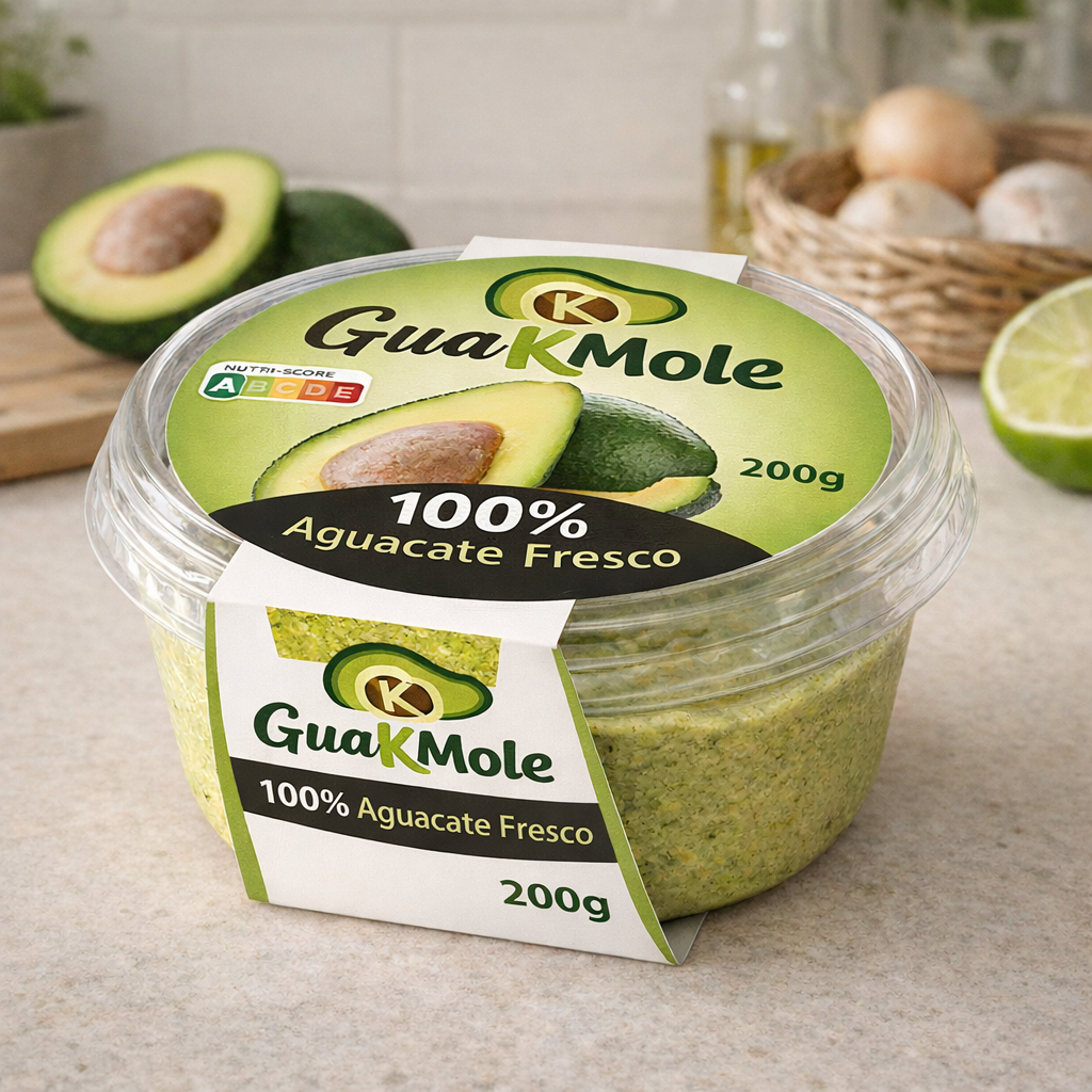 Envase de 200g de GuaKMole fresco